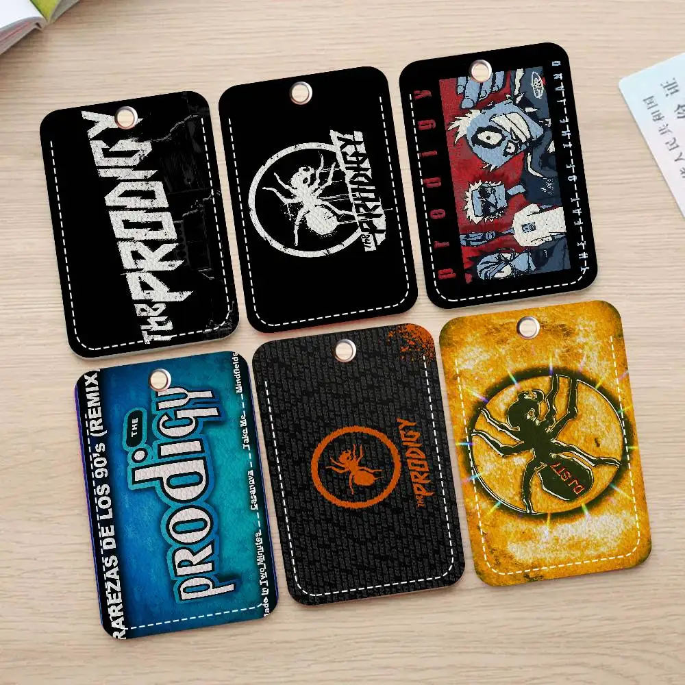 Electronic Band T-The P-Prodigy Style PU Access Card Holder With Keychain - Executive Protection For Bank Card,Subway, Bus Card