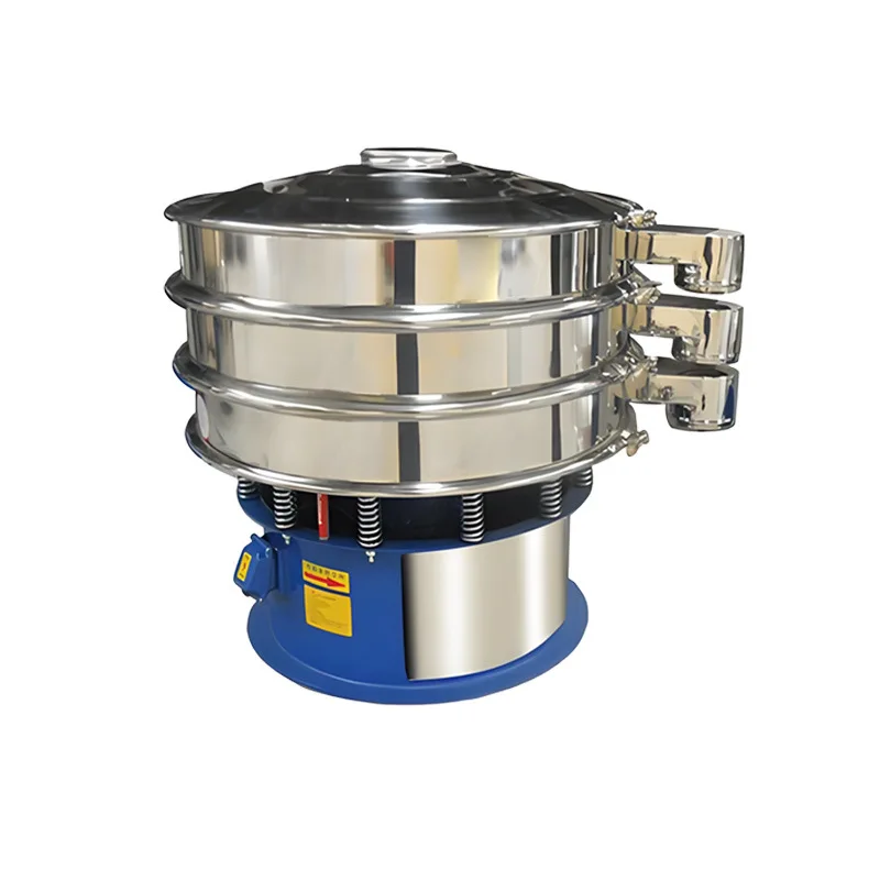 

stainless steel rotary vibrating screen flour fine screening machine automatic separation filter vibrating screen