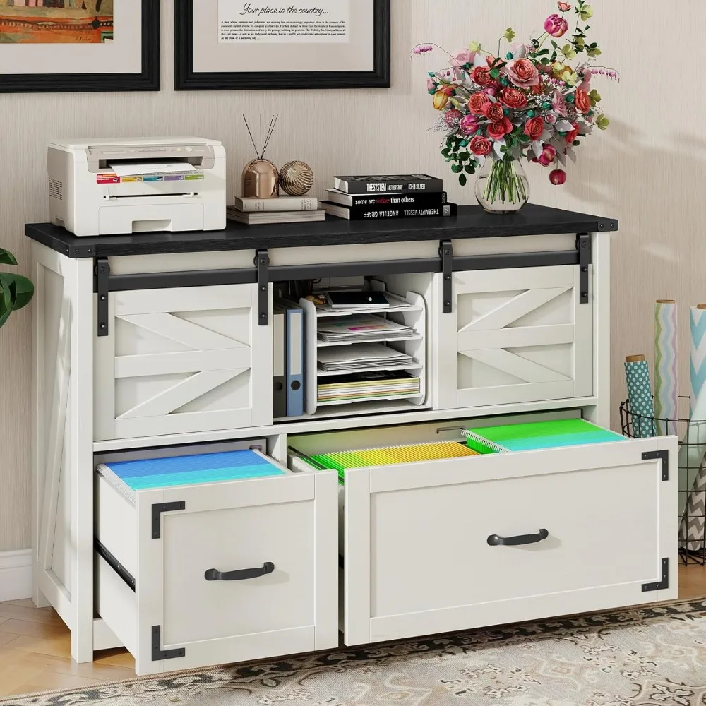 خزانة ملفات المزرعة مع درجين للمكتب المنزلي، وخزائن تخزين منظمة الملفات لتعليق الملفات حرف/قانوني/F4/A4 #6