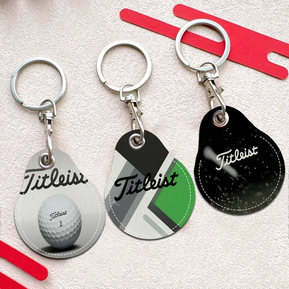 T-Titleist-Golf Adorable Teardrop Acc Control Card Protector Bus Keychain Elevator Card Holder Student PU Material