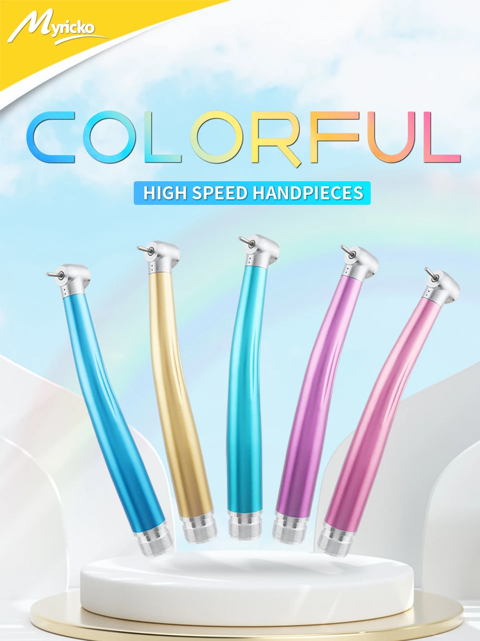 Dentistry Colorful High Speed Handpiece Air Turbine B2 M4 Ceramic Bearing Dental Teaching Model Products Dentist Tips NSK Style