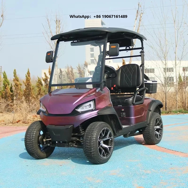 High Quality 4-Wheel Electric Golf Cart with 48V Battery Disc Brake System 1-2 Seats 30-50Km/h Manufactured by Factory LYH