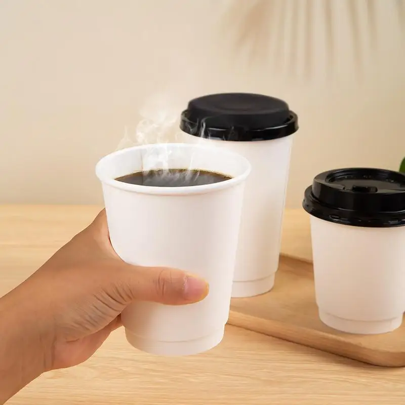 wholesale 1000pcs 250ml、280ml、330ml、400ml double wall coffee cups, insulated double wall paper cups, logo personalized custom