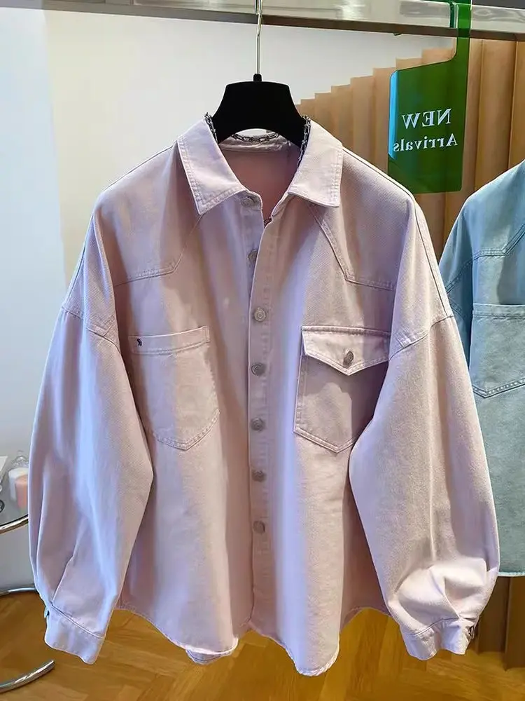 

Женские длинные джинсовые брюки премиум-класса Early Autumn 2025 с воротником-стойкой, повседневные, из смеси хлопка, ветрозащитные, для поездок на работу