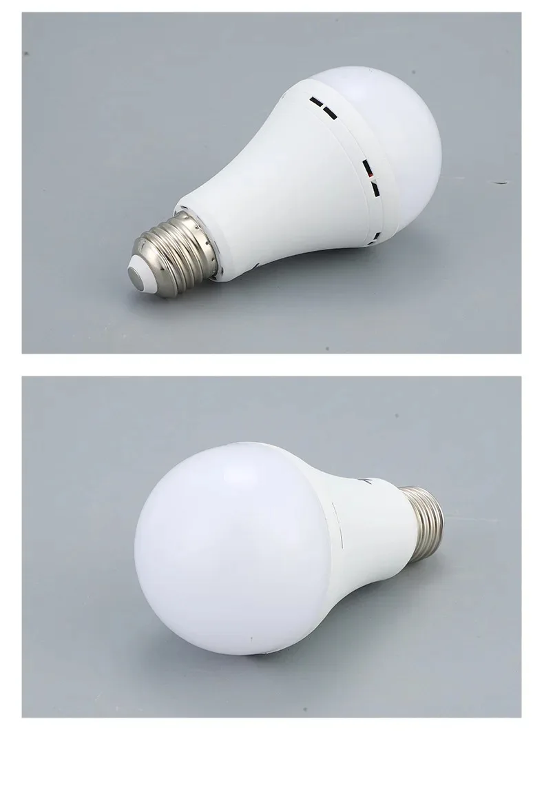 بطارية طوارئ قابلة لإعادة الشحن تعمل بالطاقة الاحتياطية المحمولة السنانير ضوء لمبة، LED E27 7W/9W/12W/15W 1200mAh لانقطاع التيار الكهربائي #4