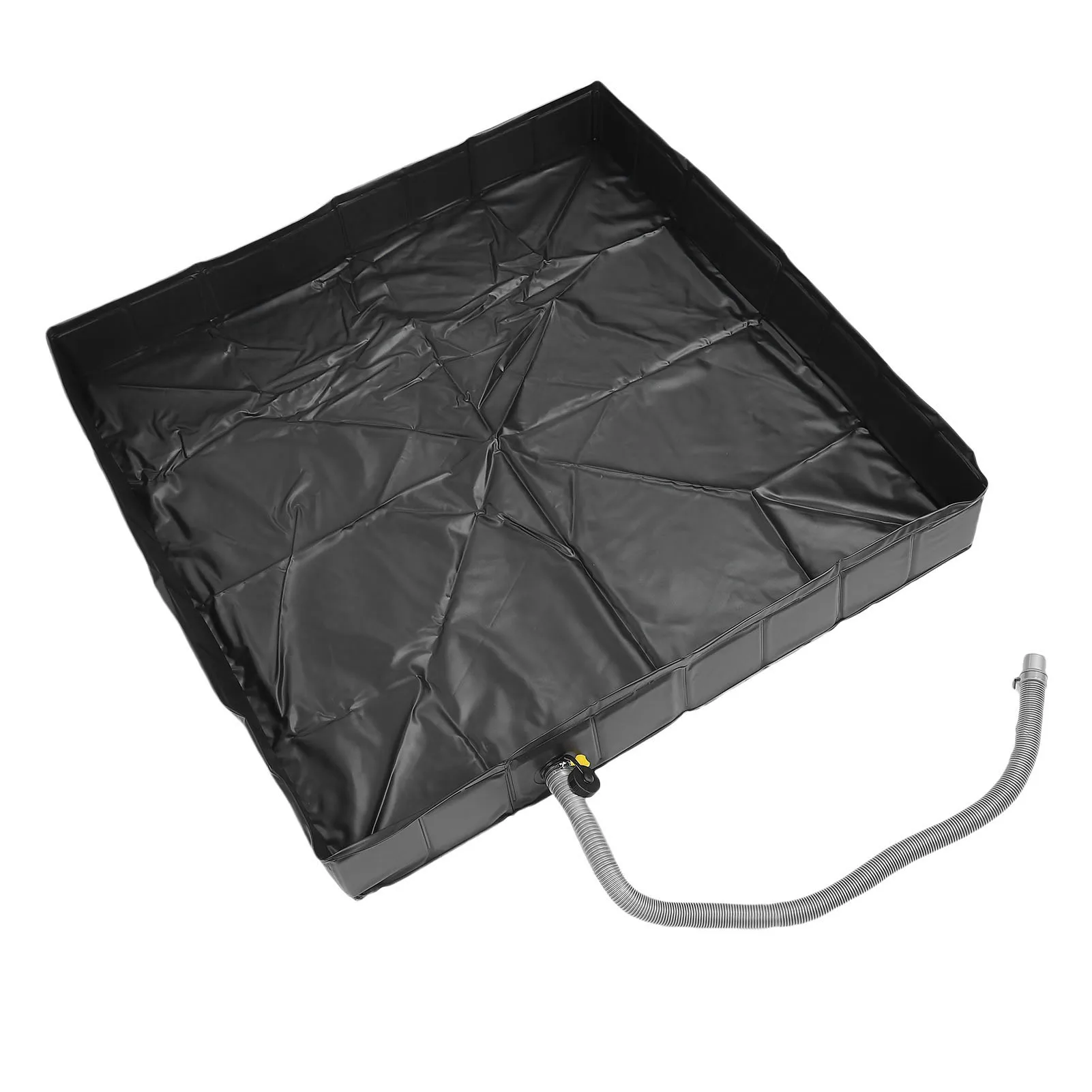 

Outdoor Foldable Shower Base 1m Drain Pipe 41 X 41 X 6 Inches Compact Puncture Proof Portable Shower Pan for RV Trailer Beach