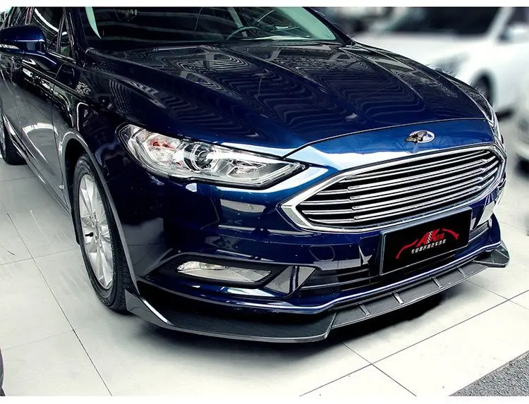 Car Accessory  Gloss Black Car Front Bumper Splitter Lip Diffuser Body Kit Spoiler Guard For Ford Fusion Mondeo 2017 2018