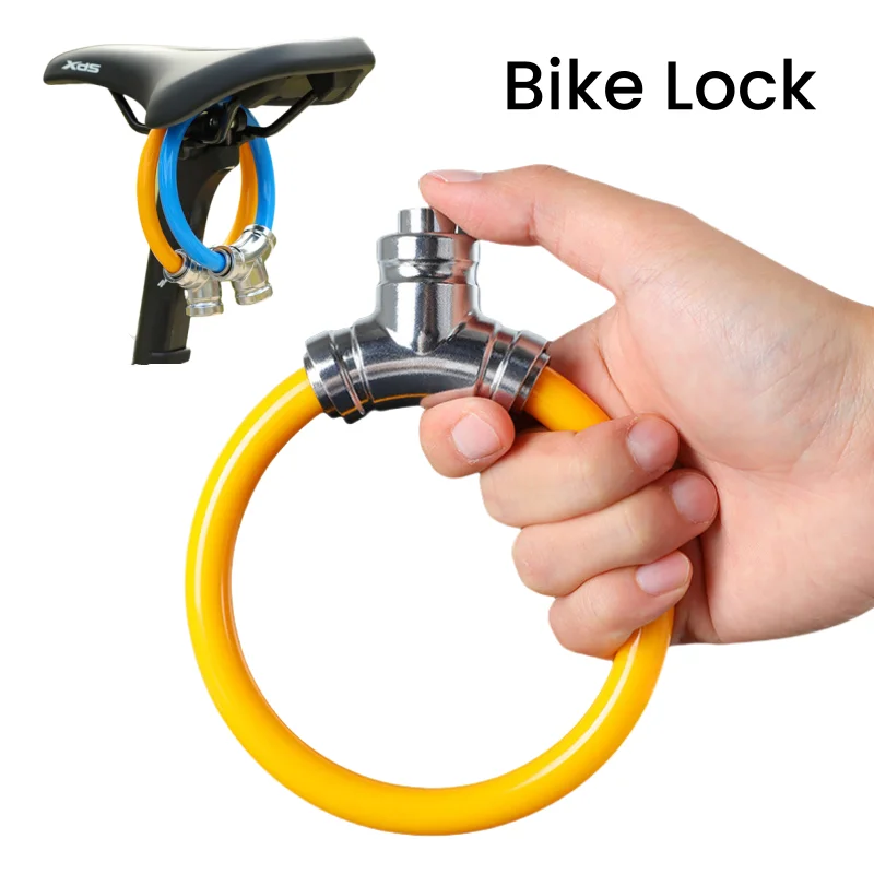 Bicycle Lock Mountain Road Bike Thick Steel Cable Lock Alloy Circle Lock Electric Bike Waterproof Anti-Shear Anti-Theft Locks