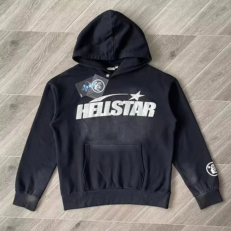 Hellstar Studios Uniform Big logo wash water heavy industry hoodie