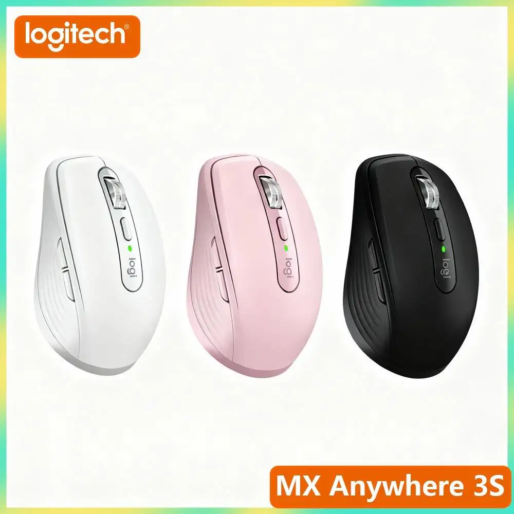 Portable MX Anywhere 3S - 8000 DPI, USB-C Quick Charge, Silent Click, Ideal for Auto Expo Trip & Short Business Tour