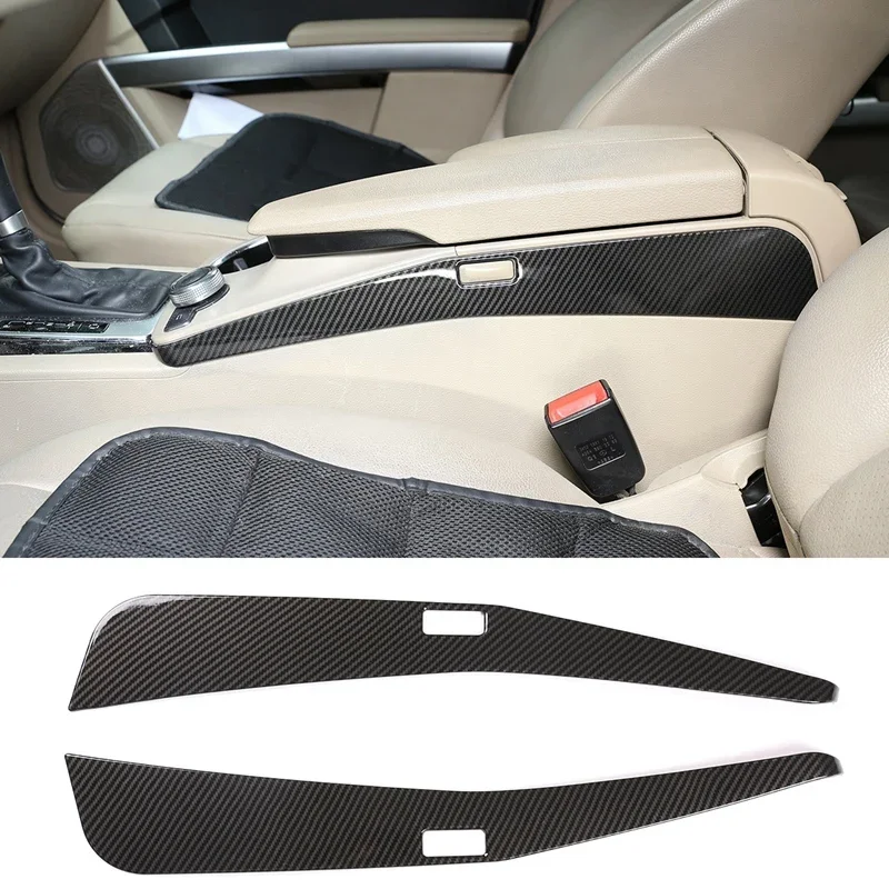 

For Mercedes Benz GLK X204 2008-2015 Carbon Fiber Central Control Armrest Box Side Trim Decorative Cover Sticker