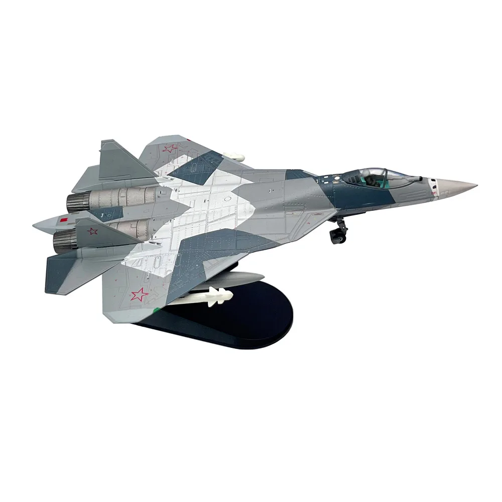 1/100 Scale Russian SU57 Sukhoi SU-57 Fighter Jet Airplane Metal Military Plane Toy Model Collection Gift Ornament