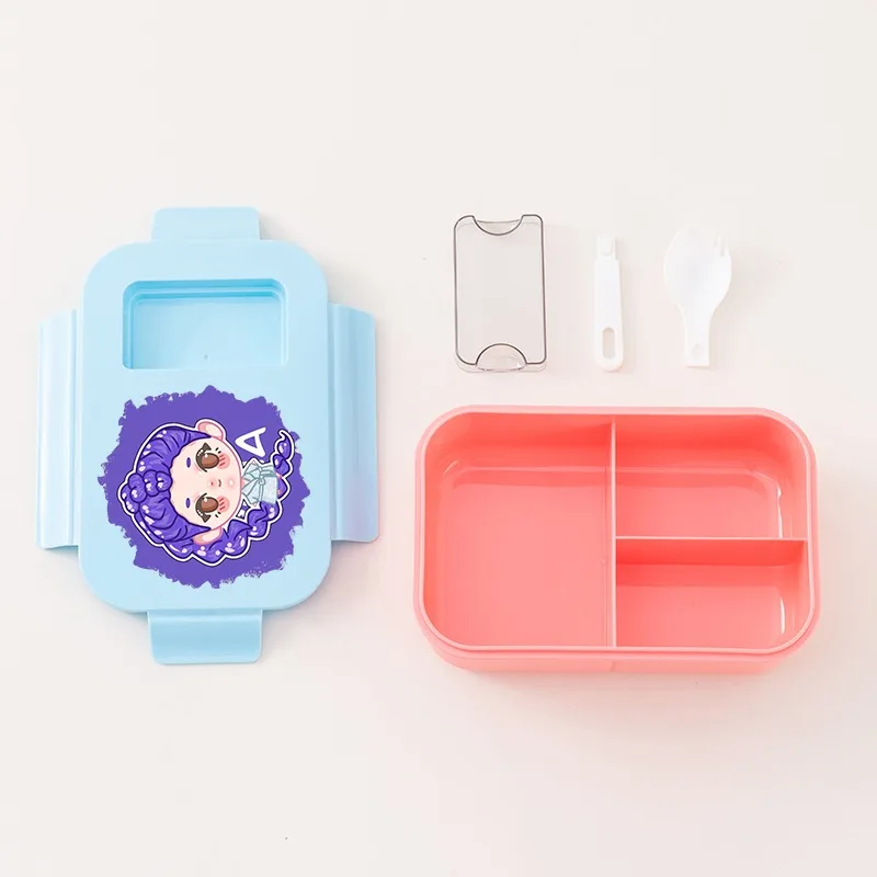 Kpop شيطان هنتر علب الاغذية Minecrafted طباعة المحمولة بينتو صندوق الميكروويف ساخنة صناديق الغداء نزهة صندوق الأطفال الغذاء الحاويات #4