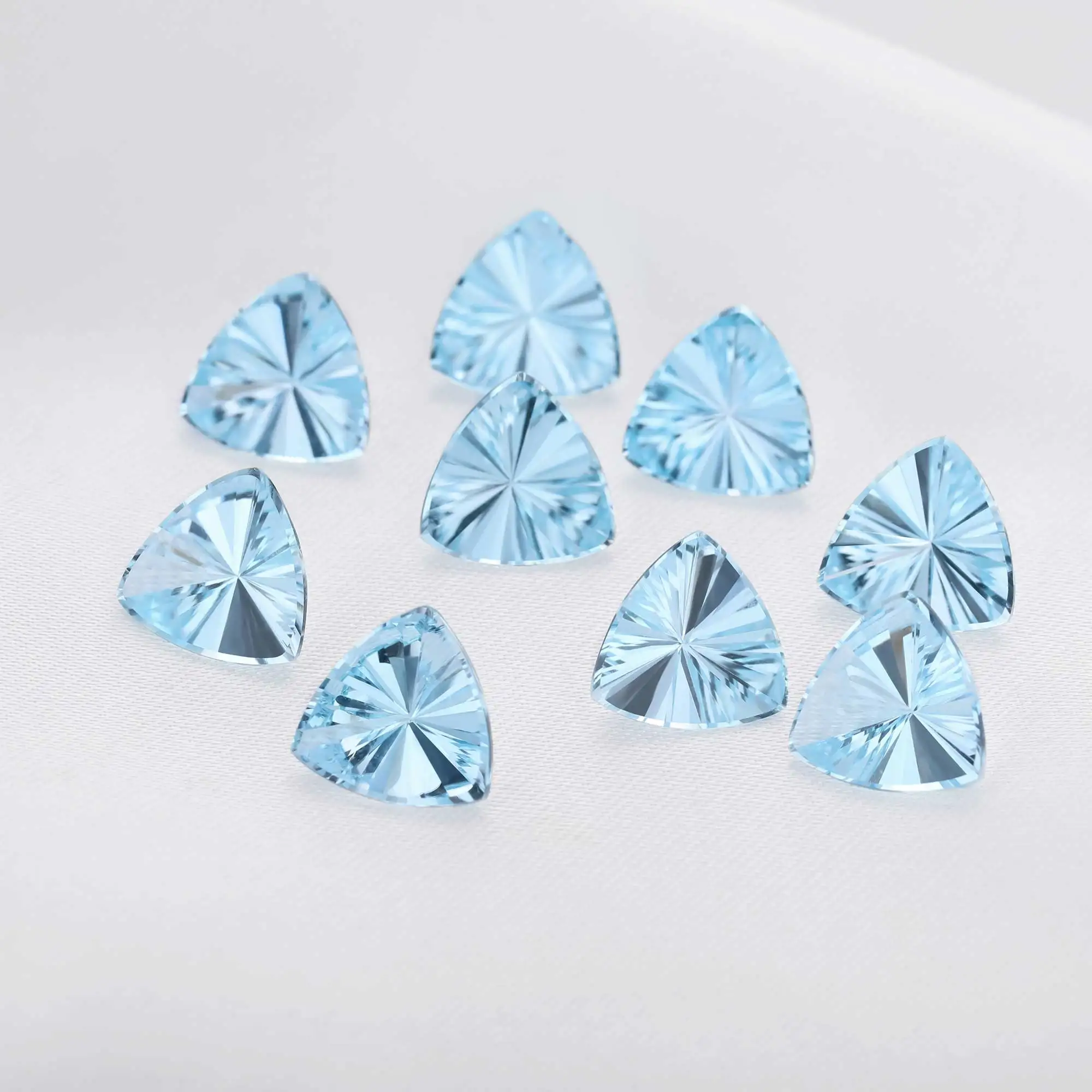 

10MM Trillion Cut Nature Sky Blue Topaz Gemstone,November Birthstone,Blue Triangle Gemstone,DIY Jewelry Supplies,2.5CT 4160041