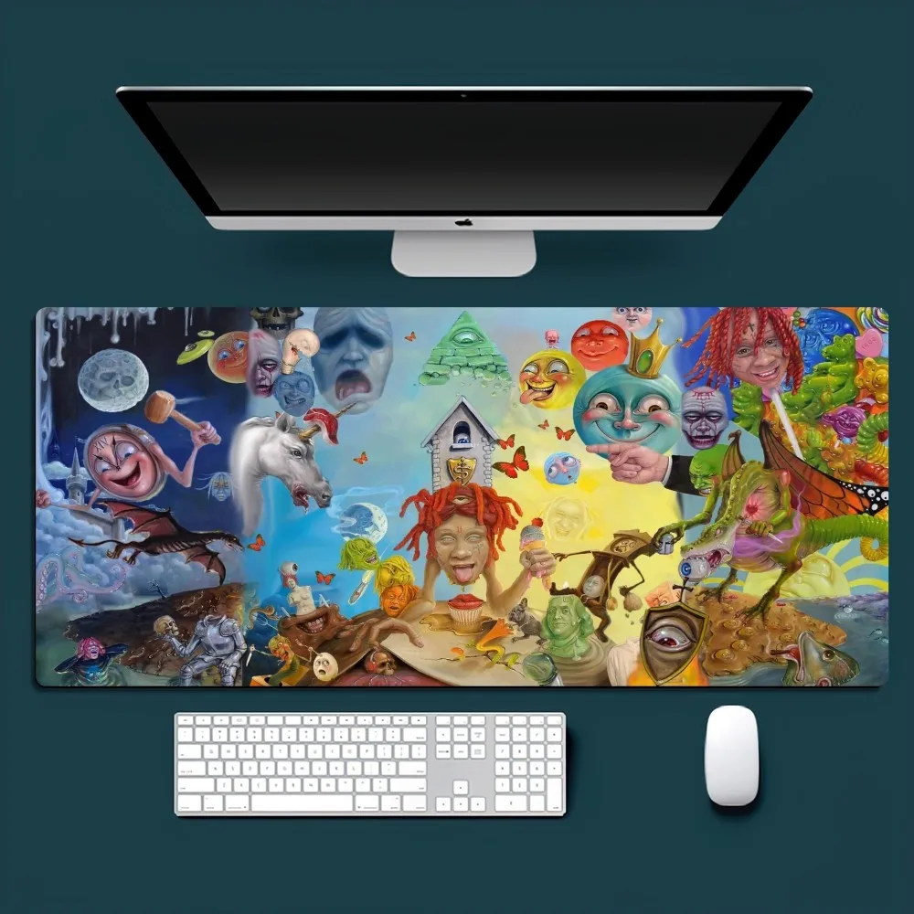 Singer T-Trippie R-Redd Rapper 1400 Mousepad Office Small Large PC Computer Keyboard Mouse Game Rubber Anti-Slip Mice Mat Big