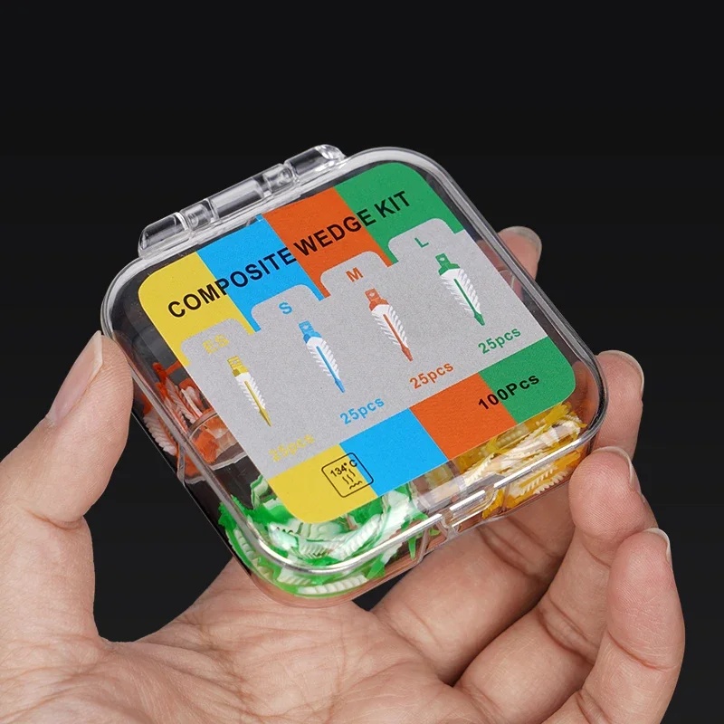 

1 box Dental Interdental Wedges Composite Interdental Adaptive Wedge Dentistry Wedge Teeth Gap Autoclavable Therapy Accessories