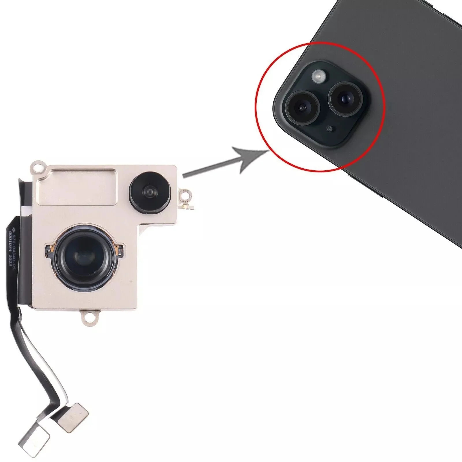 Back Main Rear Camera With Flex Cable For iPhone 11 12 13 14 15 Pro Plus ProMax 12 13 14 15 Pro Max 13mini Replacement Parts