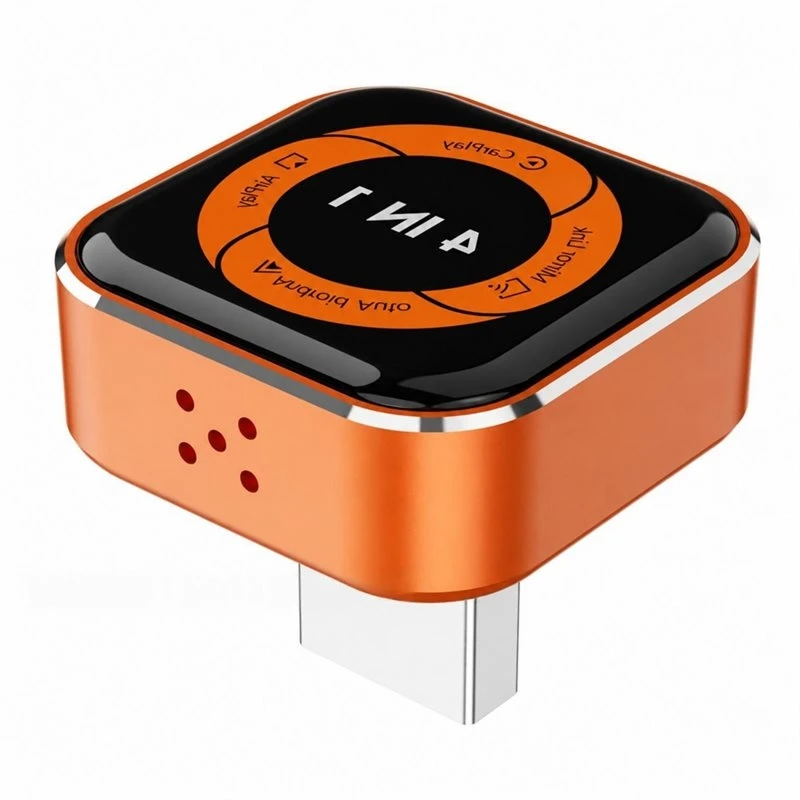 A60E-4-In-1 Wireless Carplay Adapter For Wired Carplay Car