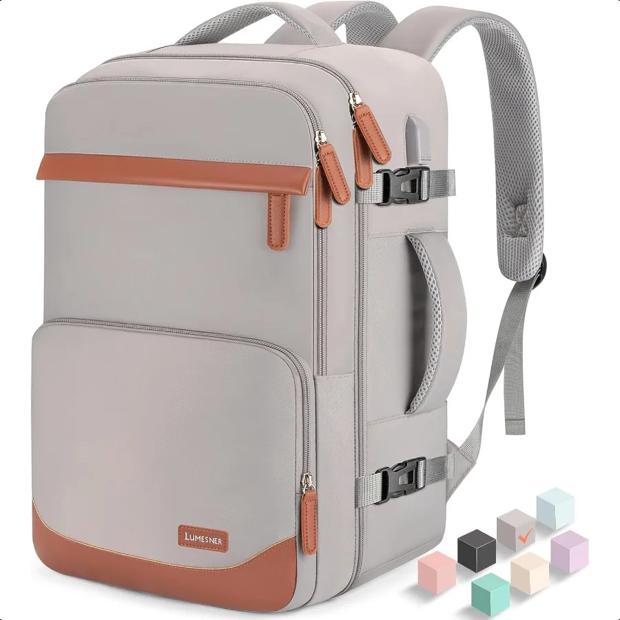 

40L Travel Backpack with USB Charging Port WaterResistant Carry On Backpack for Men Women Busin Laptop Backpack for Trips Commu