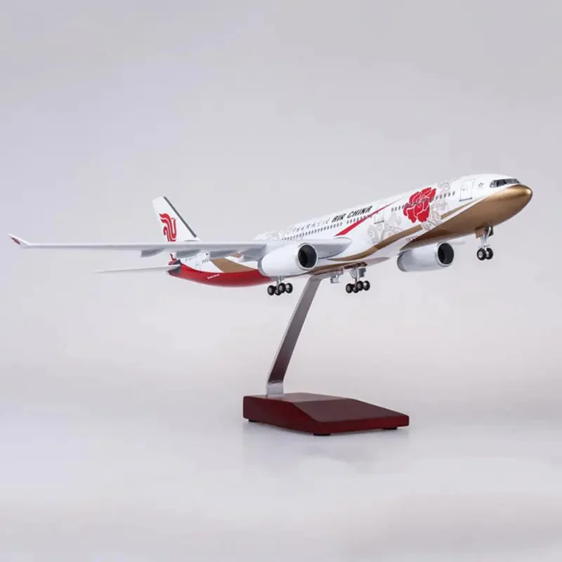 

1:157 Scale Home Decor A330 Aircraft Air China Airlines Model 47cm With Light And Wheel Diecast Resin Airplane Collection Displa