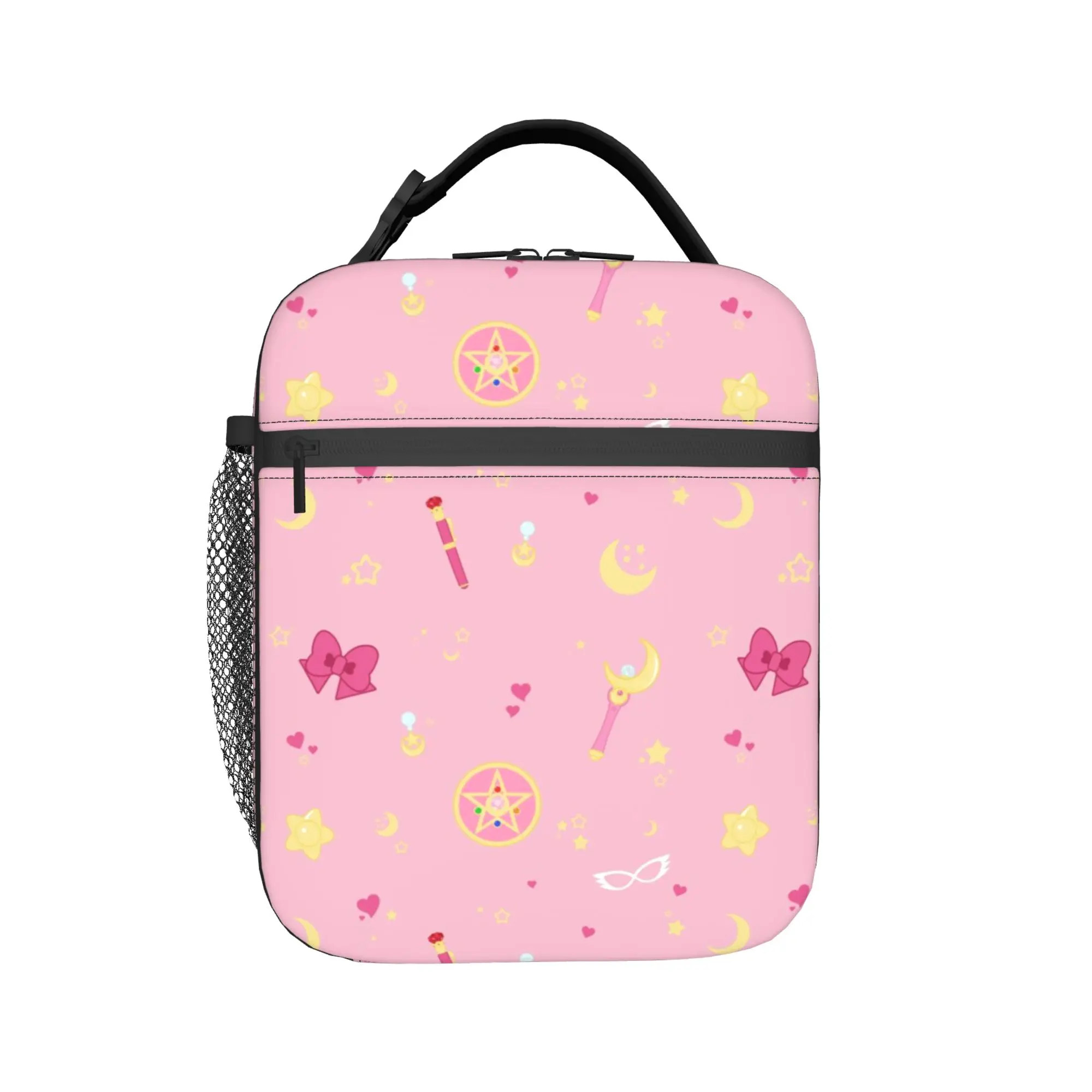 Usagis Tsukinos Cartoon Moon Cat Insulated Lunch Bags for Men Women  Food Container Portable Thermal Cooler Bento Box For Work