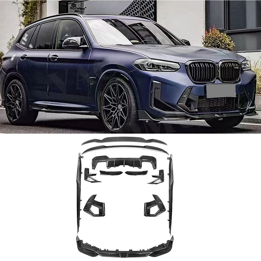 

VACOMUL для BMW X3M F97 2022 + обвес из углеродного волокна, передняя губа, боковые юбки, задний диффузор, спойлер на крышу, передний бампер, вентиляционное отверстие FRP