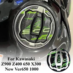 Para Kawasaki Z400 Z900 650 X300 nuevo Ver650 1000 tapa de tanque de combustible decoración pegatina resistente a los arañazos caucho suave soldadura de carbono GP