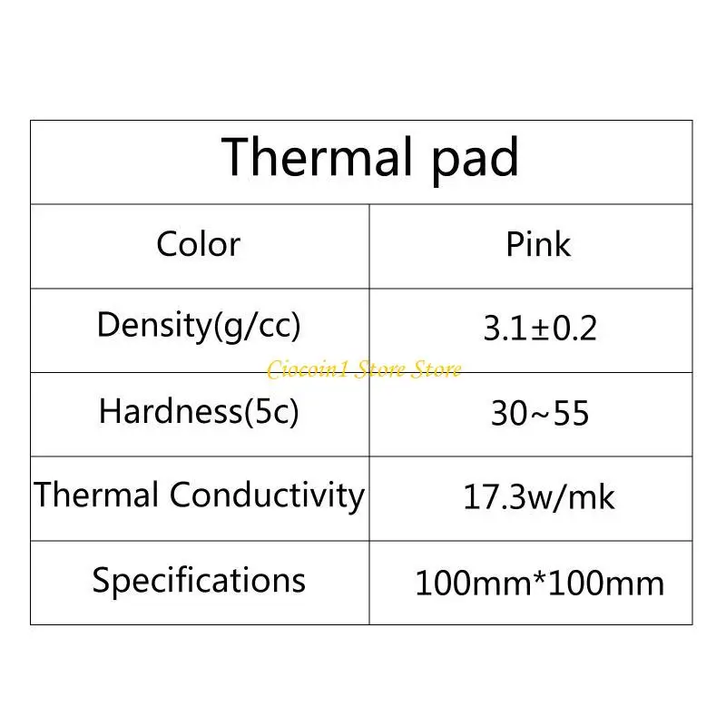 A3PC Thermal Pad 17.3W 100x100mm, Non Conductive Heat Resistance, Extreme Silicone Thermal Pads for PC Laptop Heatsink