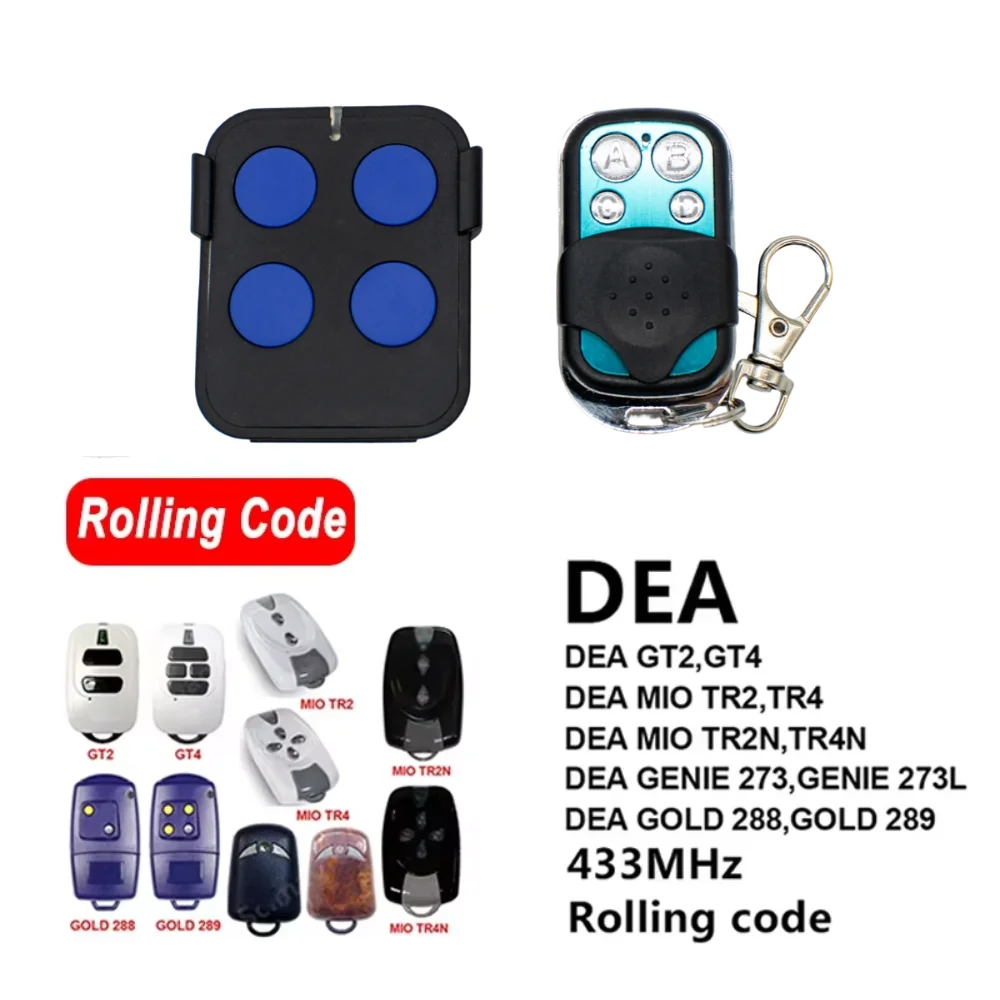 1-3 Pack Compatible DEA GTI2 GTI4 GT2 GT4 GENIE 273 GOLD 288 433.92MHz Rolling Code Garage Gate Remote Control Opener Keyfob