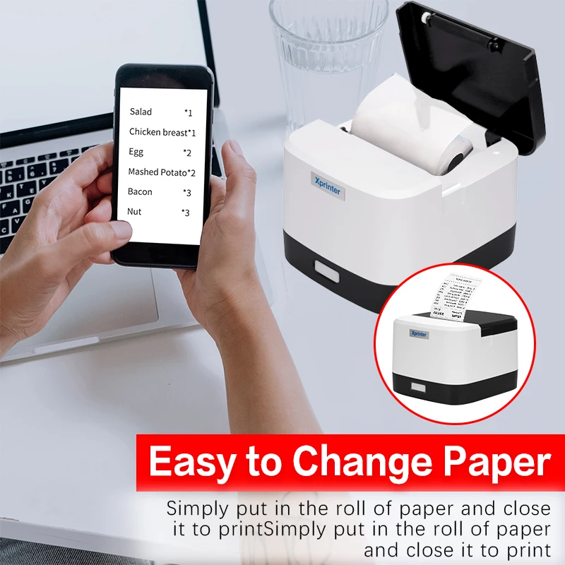 Xprinter 58mm Thermal Receipt Printer Protable USB&USB+Bluetooth Barcode Printer for Android IOS Ticket POS Printer Bill Machine