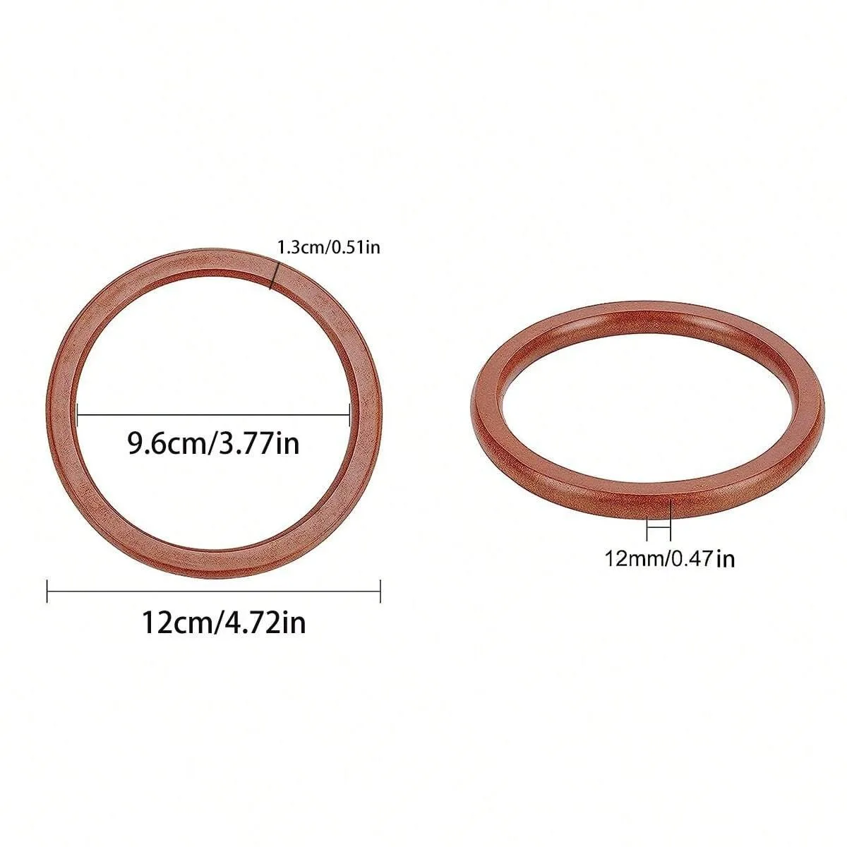 1PCS Round Wooden Handle 12CM For Handmade Handbag DIY Tote Purse Frame Making Bag Hanger DIY Bag Accessories Parts Hanger