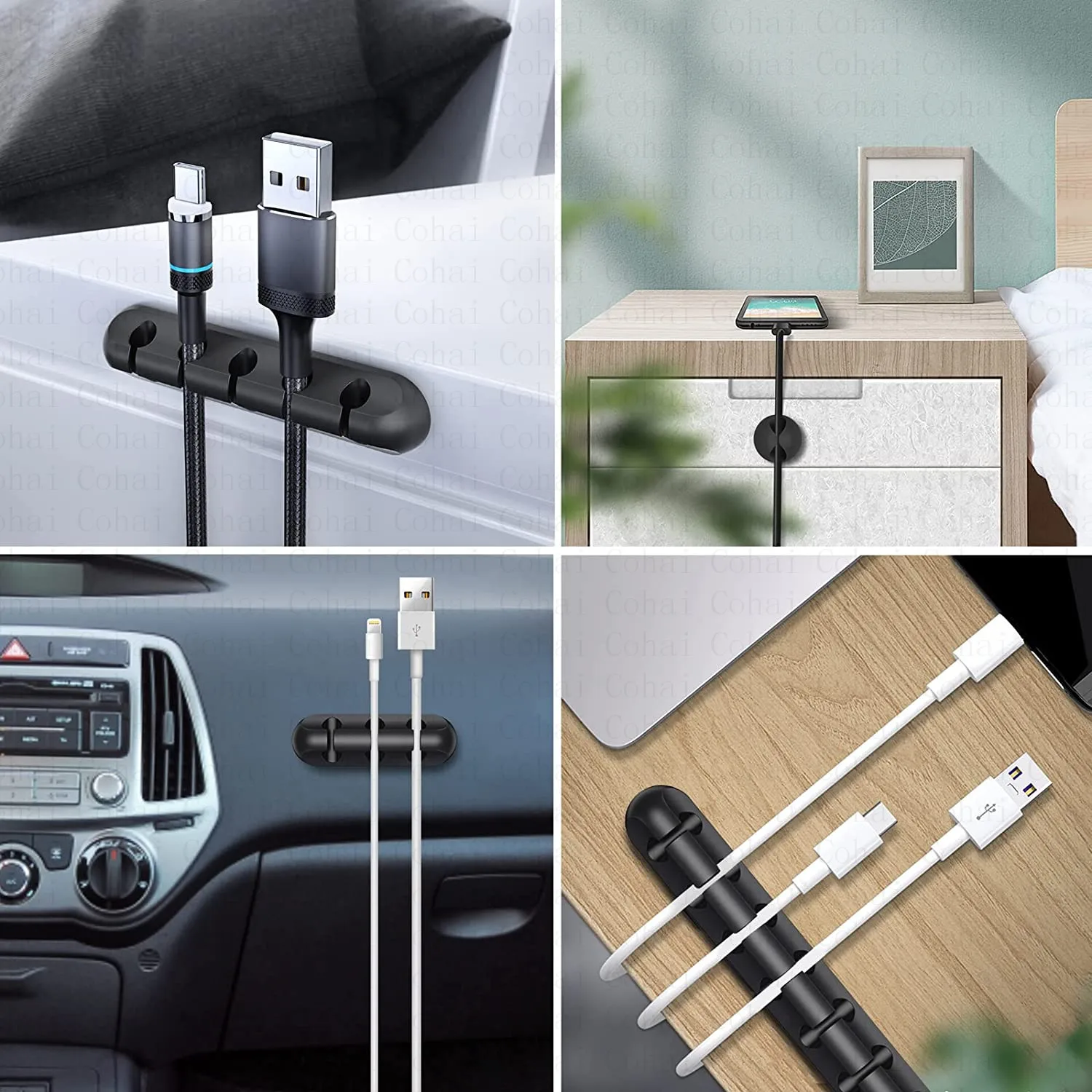 Cáp Nhà Tổ Chức Quản Lý Giữ Dây Linh Hoạt Cáp USB Cuốn Gọn Ngăn Nắp Silicone Kẹp Cho Xe Hơi Chuột Tai Nghe Chụp Tai Tấm Bảo Vệ