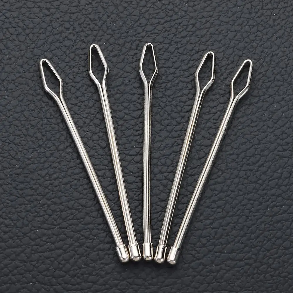 5pcs Craft Clip Tweezers Self-Locking Easy Threaders Wearing Threaders Guide Stainless Steel Elastic Rope Threader