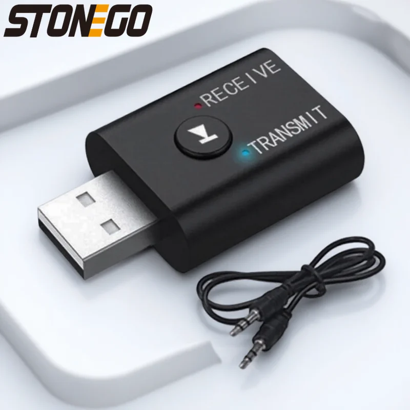 

Bluetooth 50 Audio Adapter 2in1 Wireless Receiver Transmitter Mini Portable for TV Car Speaker