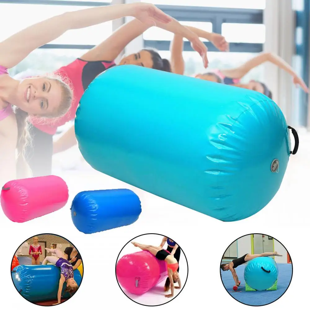 100cm gonfiabile ginnastica palestra tappetino d\'aria pavimento ginnastica domestica equilibrio esercizio invertito Backflip colonna rotonda