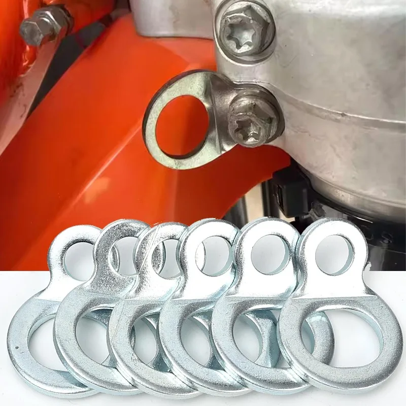 2/4/6Pcs Figure-Eight Metal Tie Down Strap Rings Point Securing For Motorcycle Dirt Bike ATV UTV Trailers Trucks Accessories