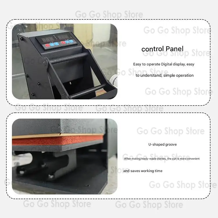 Heat transfer pressing machine Small heat transfer Logo collar printing Chest label transfer  Hot label