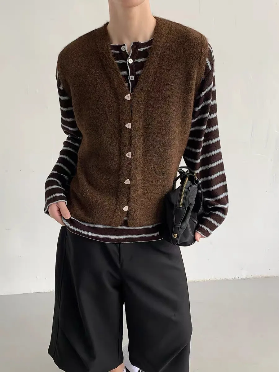 

Осенне-зимний вязаный жилет, верхний многослойный свитер без рукавов, повседневный длинный свек, круглый, теплый цвет