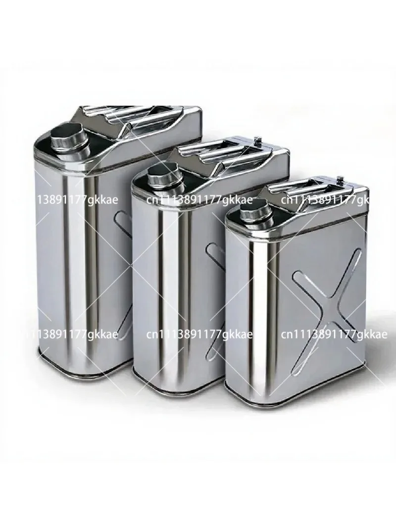 Thickened 304 Stainless Steel Drum 5L 10L 15L Fuel Tank Can Container