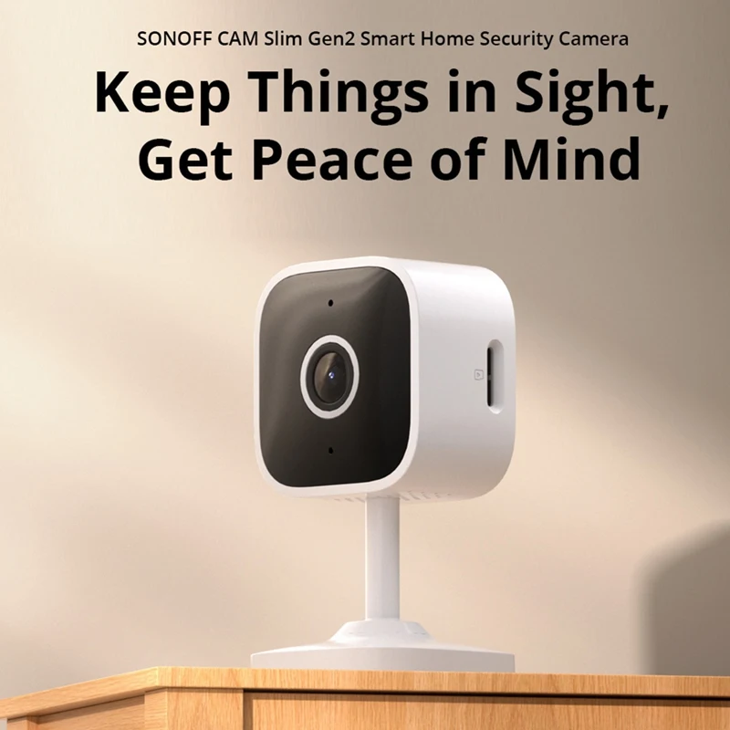Новинка 2025 года, камера CAM Slim Gen2 Wi-Fi для умного дома, 1080P HD, оповещение о обнаружении движения, ночное видение, работает для Alexa/Google Home