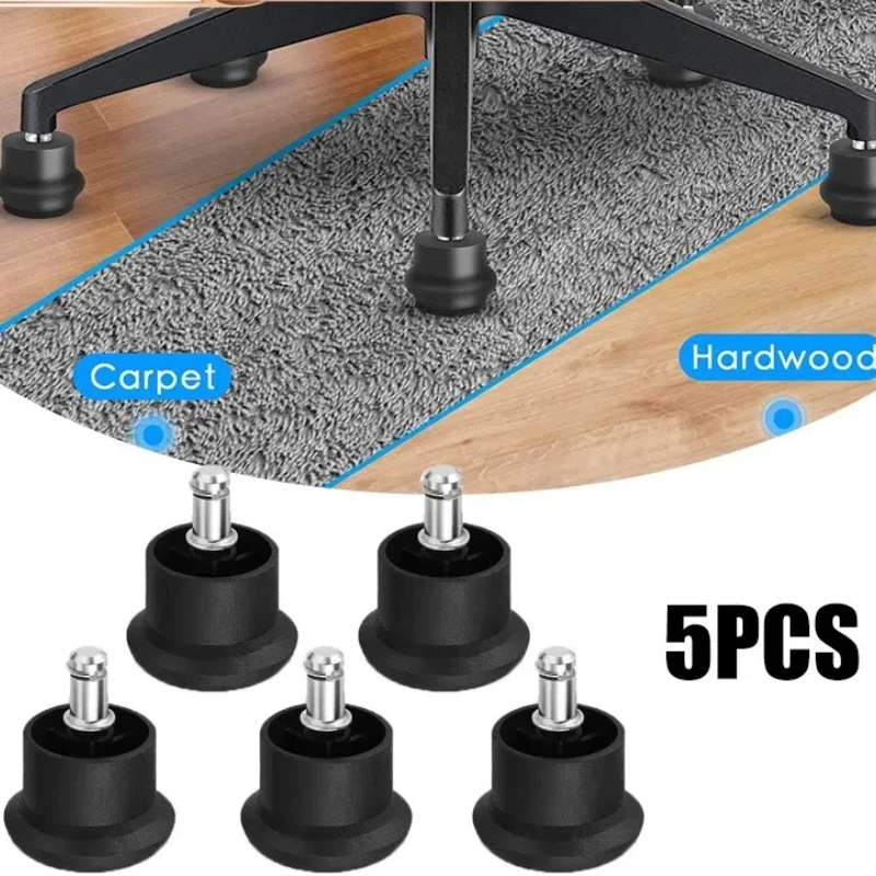 5PCS Anti Injury Floor Foot Mat Furniture Glides Chair Office Convert Swivel to Stationary Universal Hard Tile Floors
