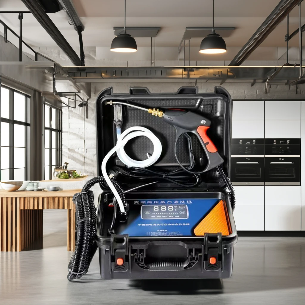 Pulitore a vapore portatile per uso domestico e macchina disinfettante Alimentazione elettrica da 1500 W per la pulizia dell'auto Materiale in rame in acciaio inossidabile