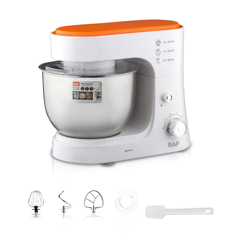 Electric European American Regulations Cross-Border Chef Machine 4L Stainless Steel Dough Mixer 3-in-1 Household Small
