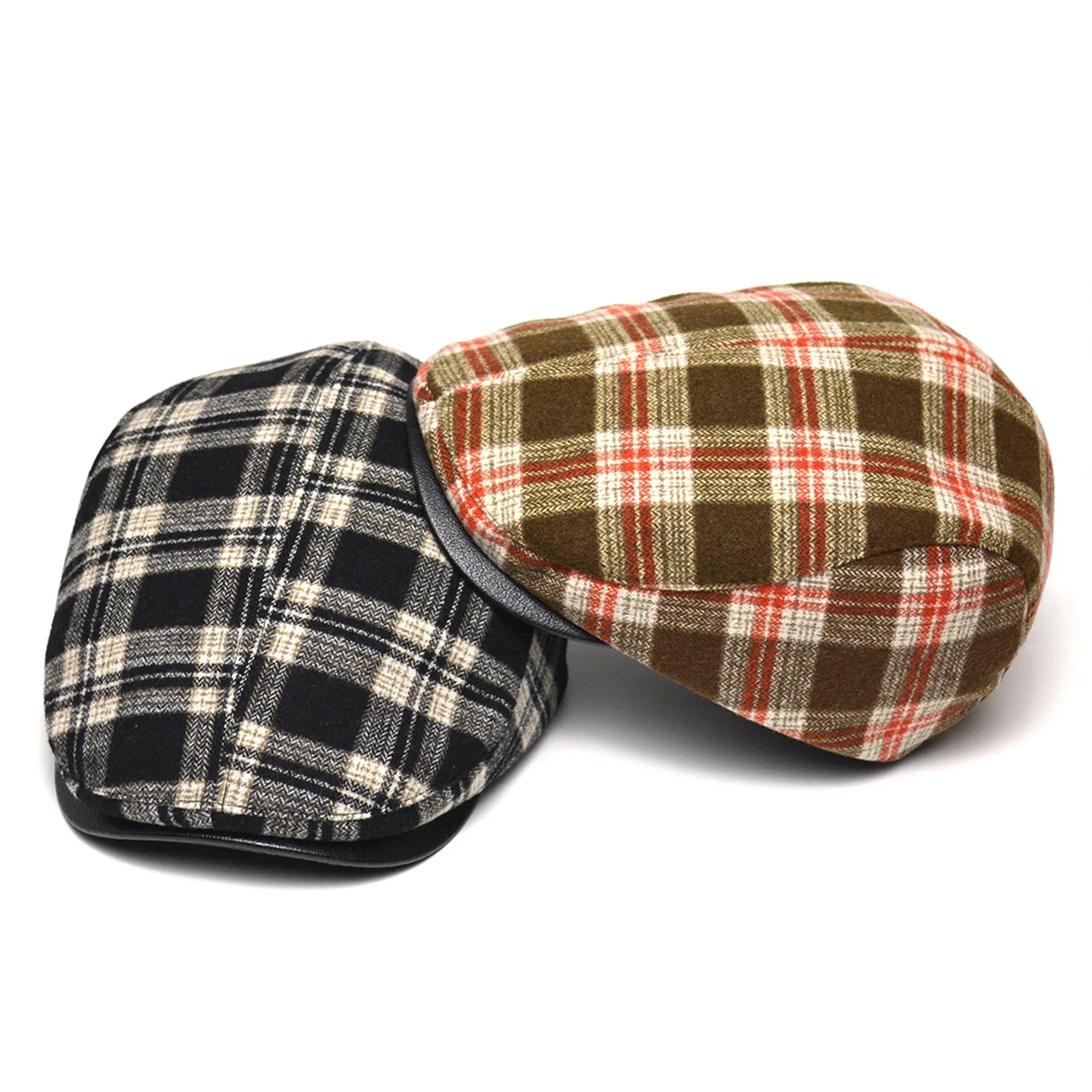 الرجعية النساء الرجال موزع الصحف قبعة مسطحة منقوشة بطة اللسان قبعة الفنان الرسام القبعات للسفر والتسوق والحفلات #6