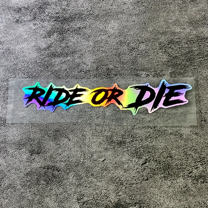 SC MOTO GN Ride or Die Lettering Sticker-Waterproof Vinyl Decal-Scratch Cover-Up Decoration.Fantasy Theme, Selfadhesive Design