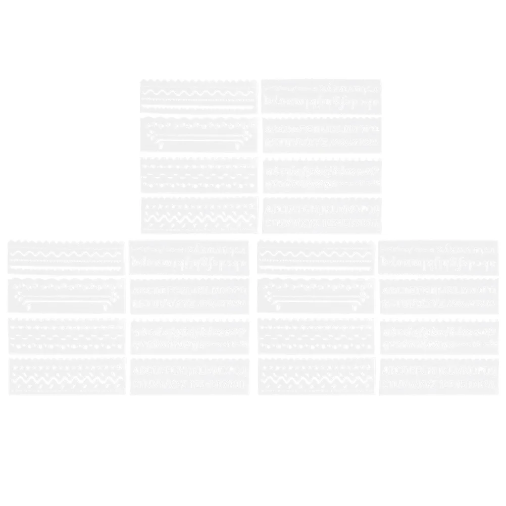 3 Sets Lace Ruler Template Templates for Filling Drawing Painting Hollow Stencils Multifunctional Animal