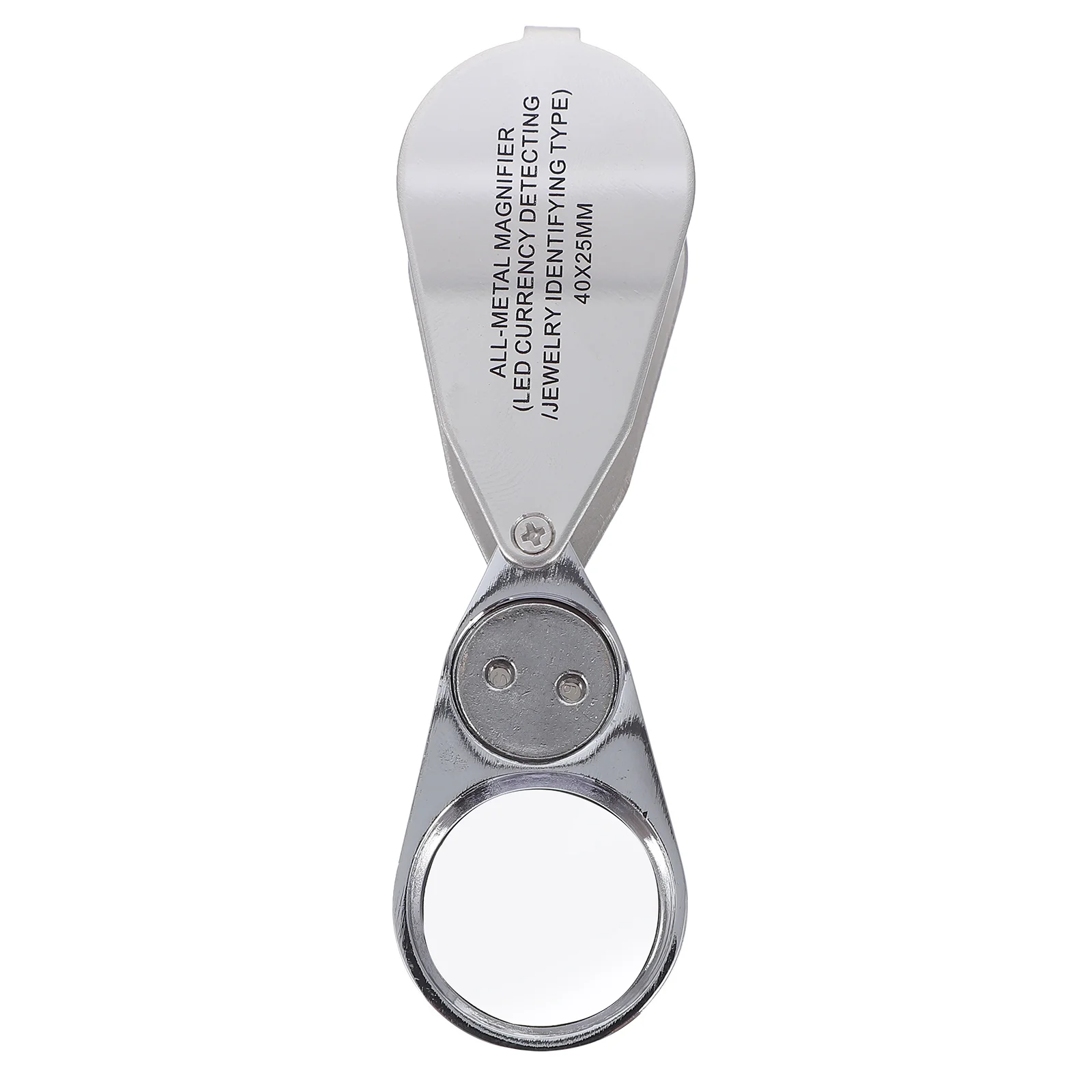 

1pc High-Grade Metal Frame Jewelry Magnifier Foldable Loupe Led Light For Coins Stamps Antiques Counterfeit