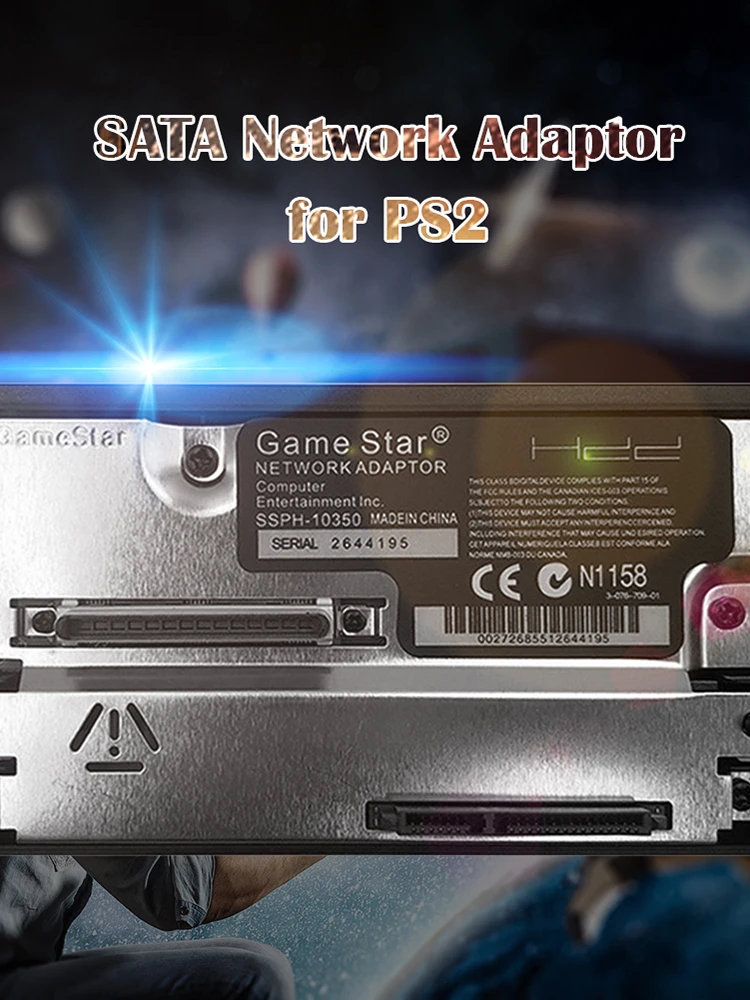 Network Card Elements for SATA/IDE PS2 Game Console Lightweight Game Playing 2.5/3.5 inch SATA Socket HDD Adapter