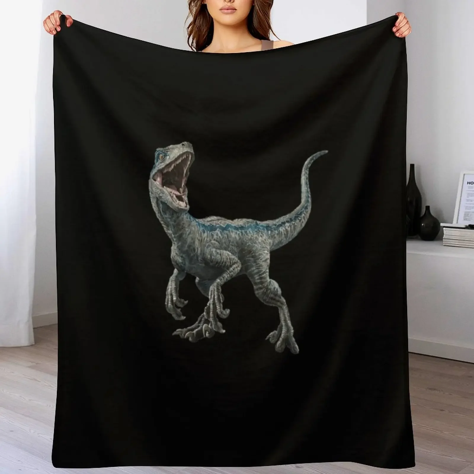 

Velociraptor dinosaur Throw Blanket Tourist Flannel Thermals For Travel Giant Sofa Blankets
