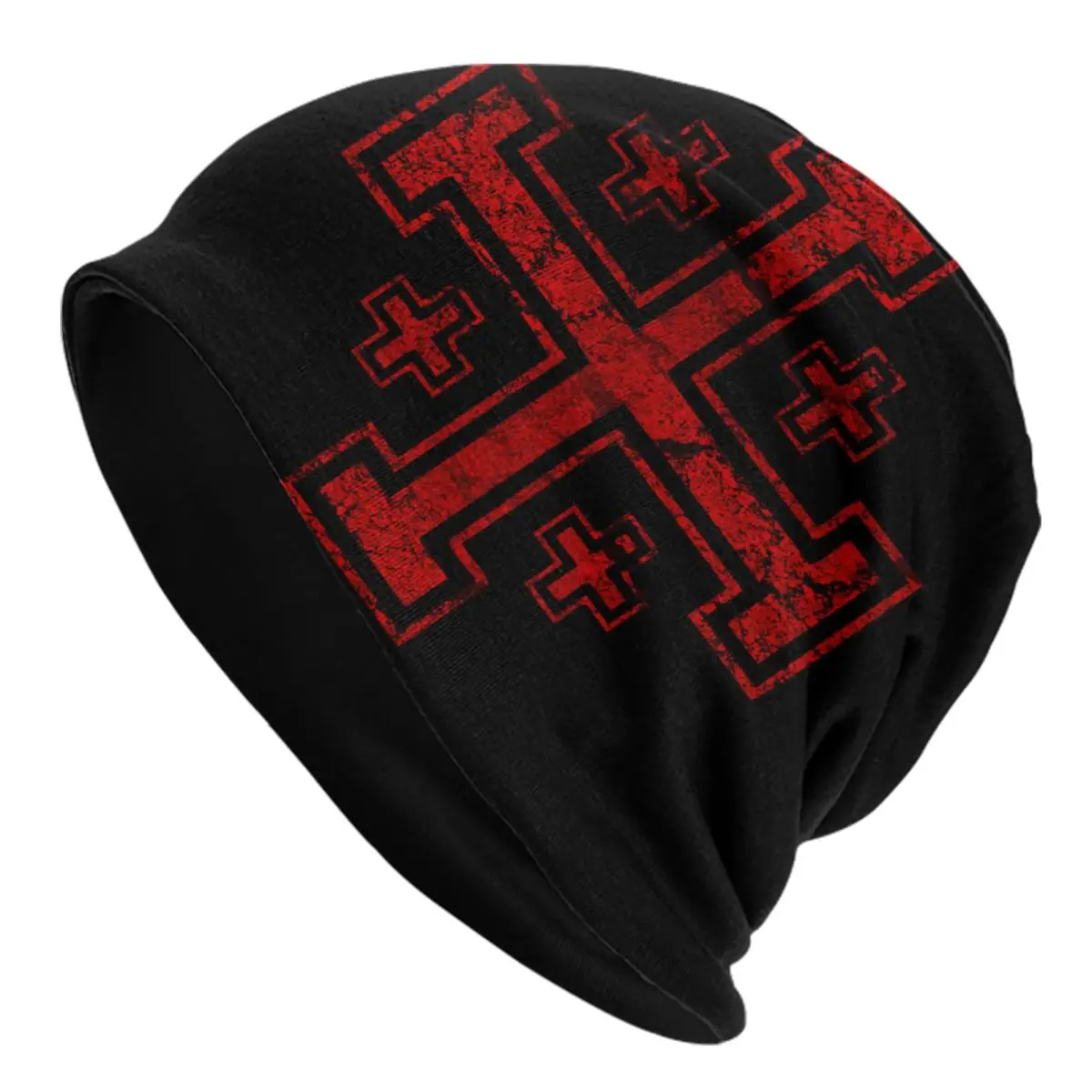 Templar Knight Jerusalem Cross Seal Medieval Warrior Beanie Cap Bonnet Femme Knitting Hats Hip Hop Ski Skullies Beanies Caps